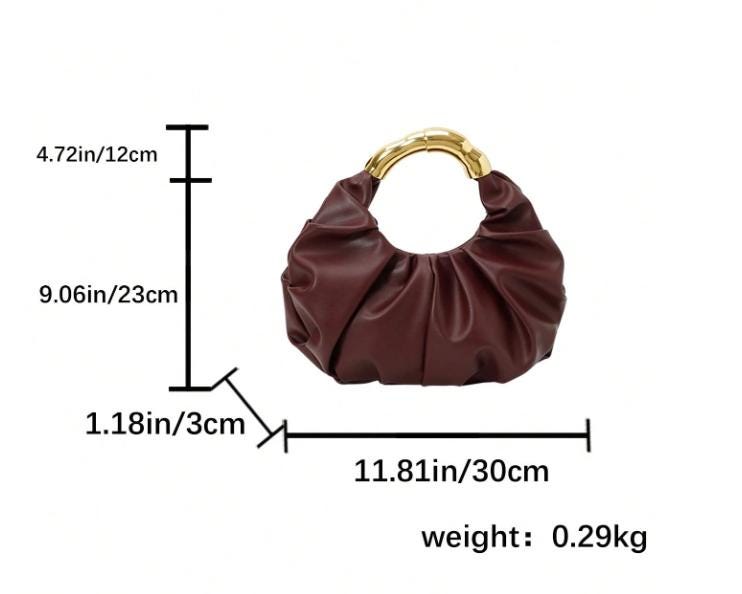 Brown Ruched Hobo Bag, Top Handle Handbag, Slouchy Shoulder Purse, Chocolate Brown Bag, Elegant Women's Handbag