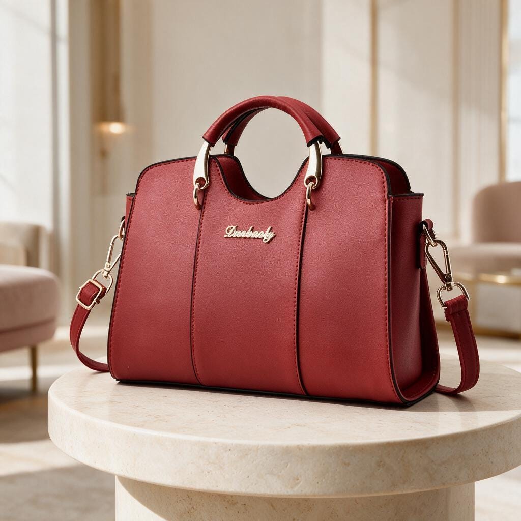 Burgundy Red Satchel Bag, Structured Handbag, Top Handle Shoulder Purse, Red Crossbody Bag, Elegant Women's Handbag