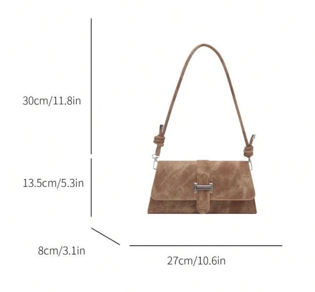 Beige Textured Shoulder Bag, Women's Flap Crossbody Purse, Cord Strap Handbag, Minimalist Tan Bag, Everyday Purse