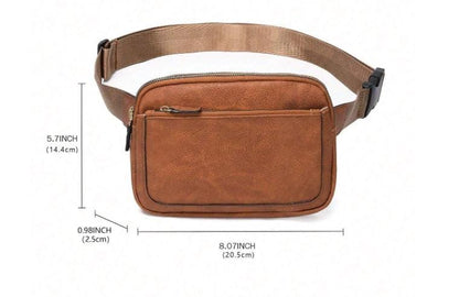 Brown Crossbody Bag, Small Sling Bag for Women, Camel Shoulder Purse, Minimalist Everyday Bag, Compact Travel Crossbody