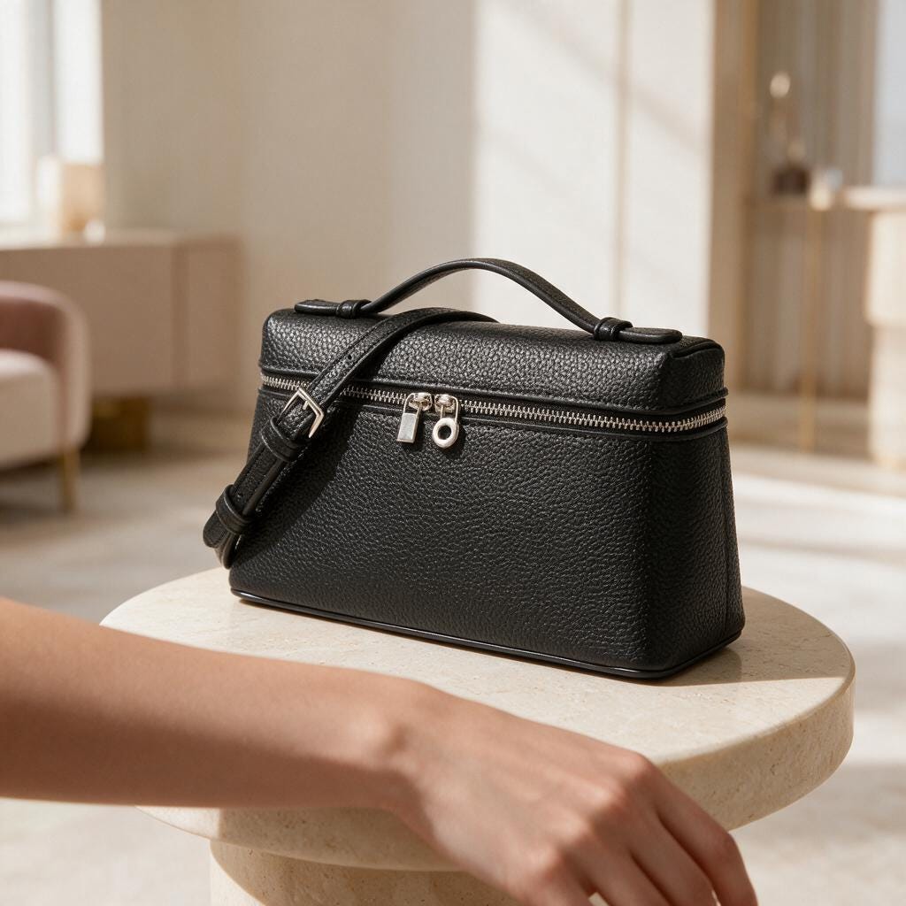 Black Structured Crossbody Bag, Boxy Shoulder Purse, Zipper Handbag, Top Handle Bag, Minimalist Everyday Crossbody