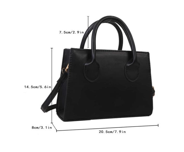 Black Structured Handbag, Minimalist Top Handle Purse, Elegant Shoulder Bag, Classic Womens Handbag, Everyday Work Purse