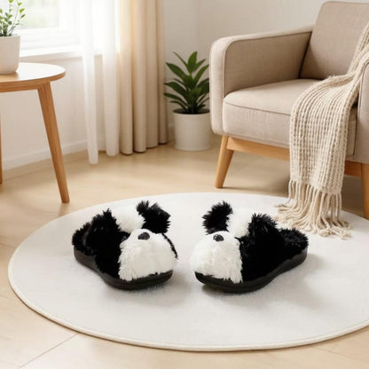 Panda Slippers, Cute Fuzzy House Shoes, Plush Animal Slippers, Cozy Indoor Slippers