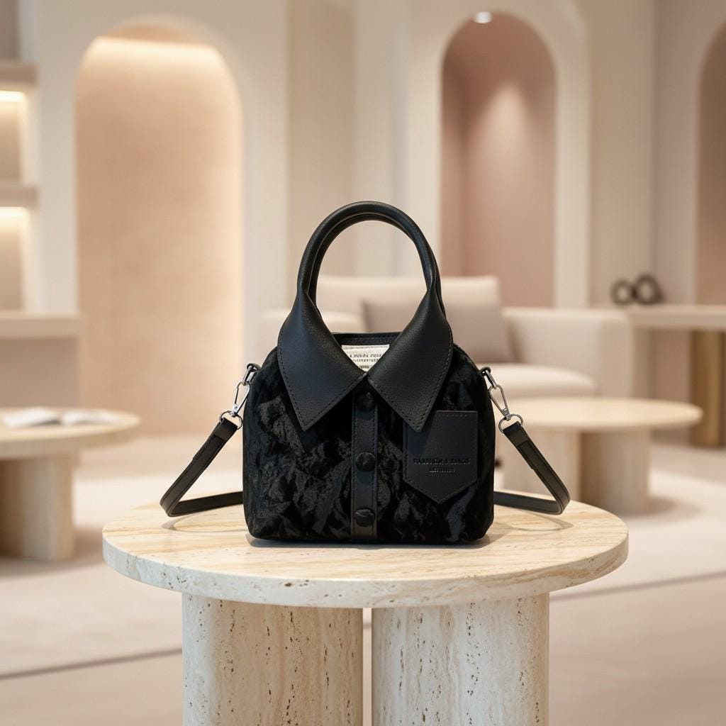 Black Top Handle Bag, Women's Shoulder Crossbody Purse, Collared Satchel Handbag, Casual Structured Bag, Everyday Purse