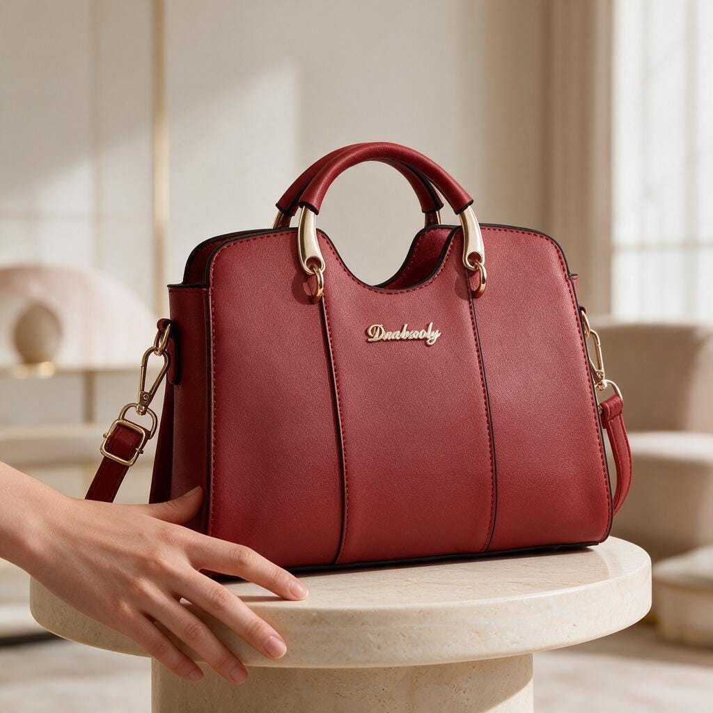 Burgundy Red Satchel Bag, Structured Handbag, Top Handle Shoulder Purse, Red Crossbody Bag, Elegant Women's Handbag