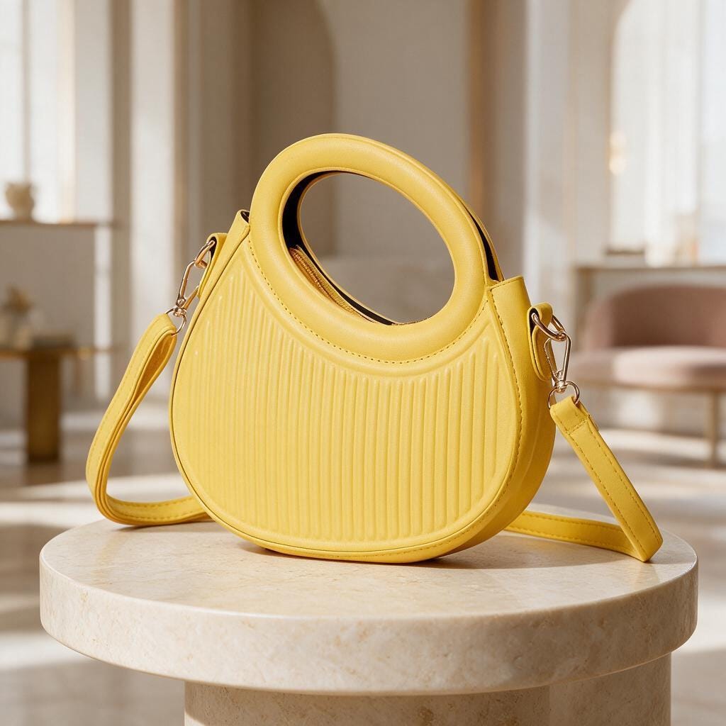 Yellow Top Handle Bag, Mini Crossbody Purse, Structured Shoulder Bag, Bright Yellow Handbag, Cute Everyday Bag, Small Purse