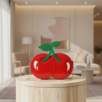 Red Tomato Shoulder Bag, Novelty Fruit Purse, Cute Tomato Crossbody Bag, Cherry Red Statement Handbag, Y2K Bag