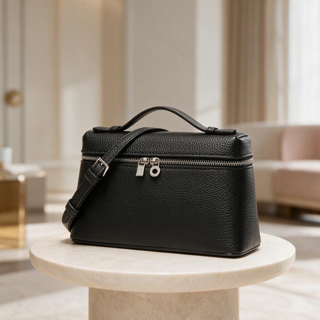 Black Structured Crossbody Bag, Boxy Shoulder Purse, Zipper Handbag, Top Handle Bag, Minimalist Everyday Crossbody