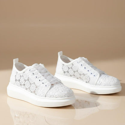 Lace Bridal Sneakers, White Wedding Shoes for Bride, Elegant Lace Wedding Trainers, Platform Bridal Shoes, Reception Sneakers