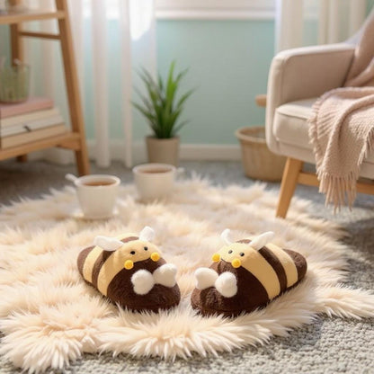Hedgehog Slippers, Cute Fuzzy House Shoes, Plush Animal Slippers, Cozy Indoor Footwear