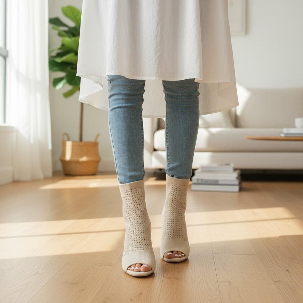 Ivory Mesh Peep Toe Booties, Open Toe High Heel Ankle Boots, White Stiletto Heels, Women's Summer Shoes